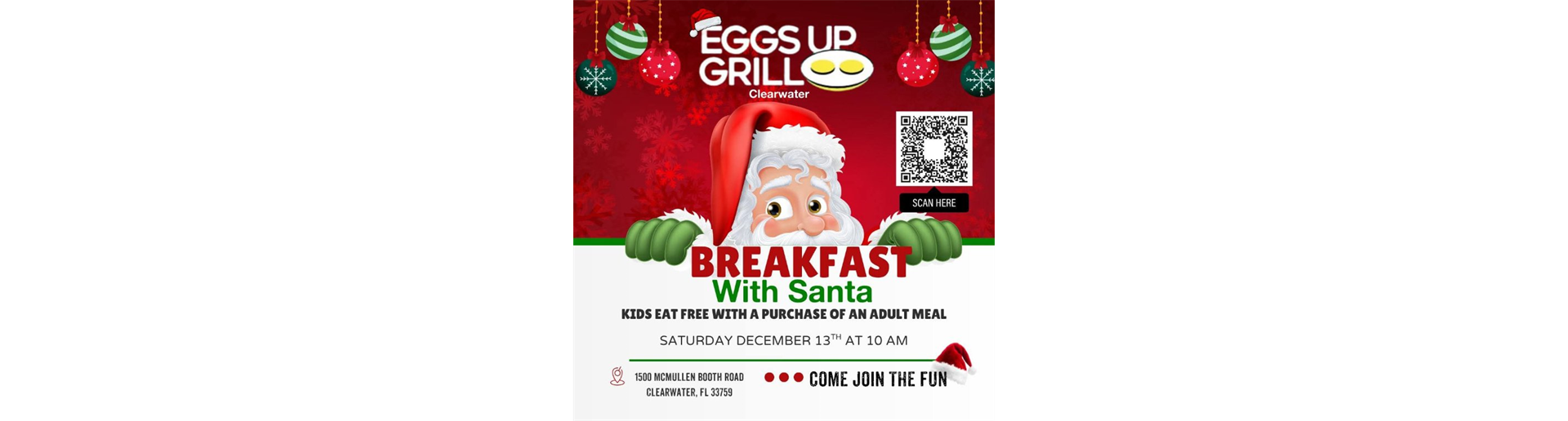 EGGS UP GRILL SANTA BREAKFAST